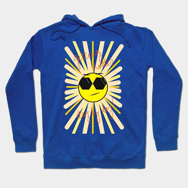 The Hot Sun - Typographical Design Hoodie by art-by-shadab